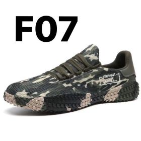 Spring and Summer Flying Woven Casual Shoes Large Men's Shoes Beathable Korean Forrest Gump Sneakers (Option: Army Green-46)